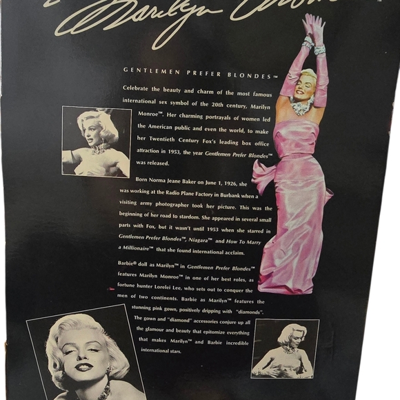 1997 Barbie Collector Edition Marilyn Monroe- Gentelmen Prefer Blondes - Picture 5 of 6